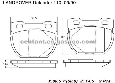 BRAKE PAD For LAND ROVER Definder GDB1209