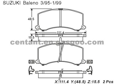 BRAKE PAD For SUZUKI GDB3091