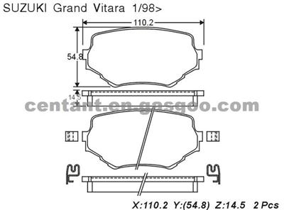 BRAKE PAD For SUZUKI GRAND VITARA GDB3132