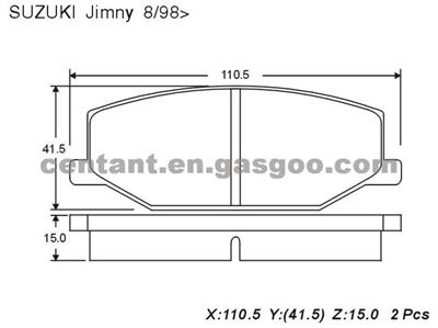 BRAKE PAD For SUZUKI JIMNY GDB3210 D660