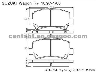 BRAKE PAD For SUZUKI WAGON GDB3221