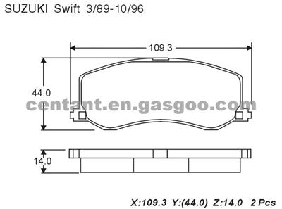 BRAKE PAD For SUZUKI Swift GDB3237