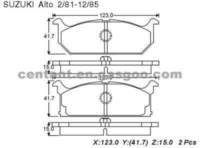 BRAKE PAD For SUZUKI Alto GDB382