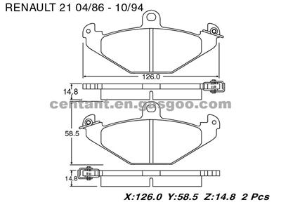 BRAKE PAD For Renault 21 GDB1041