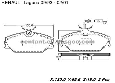 BRAKE PAD For Renault Laguna GDB1030