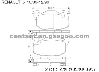 BRAKE PAD For Renault 5 GDB1079