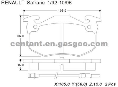 BRAKE PAD For Renault Safrance GDB1120