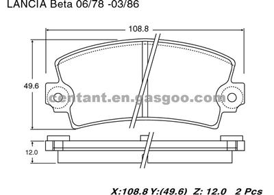 BRAKE PAD For LANCIA Beta GDB155