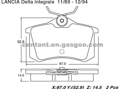 BRAKE PAD For LANCIA Belta Integrale GDB1073