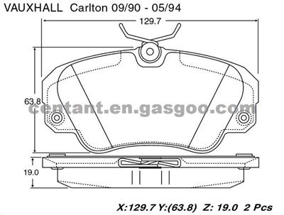 BRAKE PAD For VAUXHALL CARLTON GDB957 D720