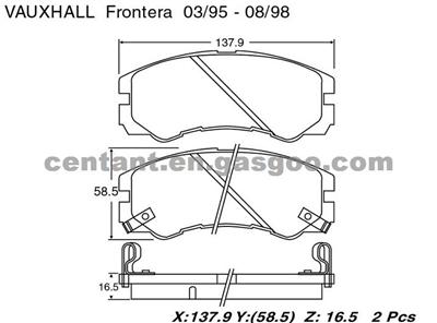 BRAKE PAD For VAUXHALL Frontera GDB1186 D579