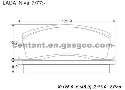 BRAKE PAD For LADA NIVA GDB265