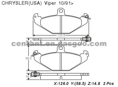 BRAKE PAD For CHRYSLER VIPER GDB1041 D491