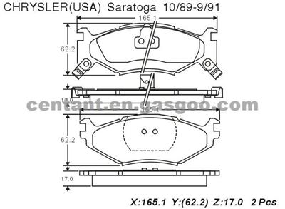 BRAKE PAD For CHRYSLER SARATOGA GDB1157 D522