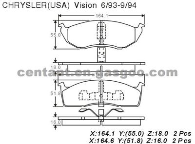 BRAKE PAD For CHRYSLER VISION GDB1244 D591