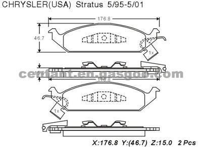 BRAKE PAD For CHRYSLER Stratus GDB4016 D650
