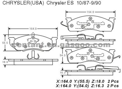 BRAKE PAD For CHRYSLER ES GDB4056