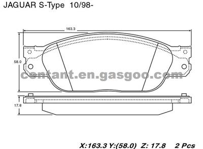 BRAKE PAD For Jaguar S-Type GDB1401 D805