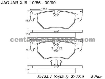 BRAKE PAD For Jaguar Xj6 GDB1109