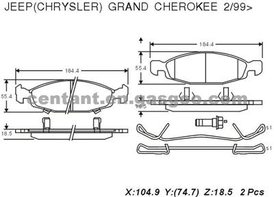 BRAKE PAD For JEEP Grand CHEROKEE GDB4120 D790