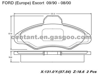 BRAKE PAD For Ford Escort GDB897