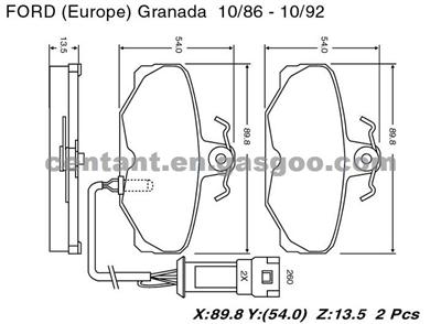 BRAKE PAD For FORD GRANADA GDB471 D586