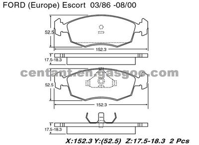 BRAKE PAD For FORD ESCORT GDB371