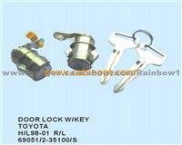 OPT-TY-8051 Door Lock With Key Toyota H/L98-01 R/L 69051-35100 69052-35100/S