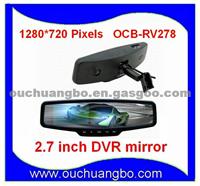 2.7 Inch Rear View Mirror Monitor With SD Card Screen DVR