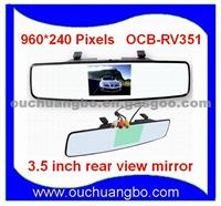 3.5 inch rear view mirror monitor with digital display High resolution