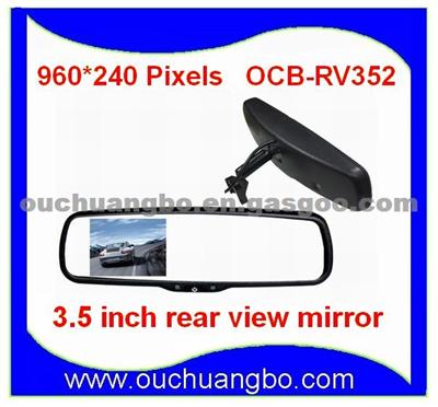 3.5 Inch Rear View Mirror Monitor With PAL /NTSC Dual-Mode