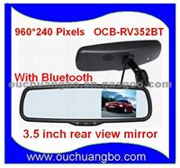 3.5 Inch Rear View Mirrir Monitor High Resolution Video Inputs