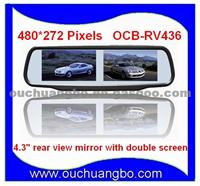 4.3 Inch Rear View Mirror Monitor With Signal System Video Input