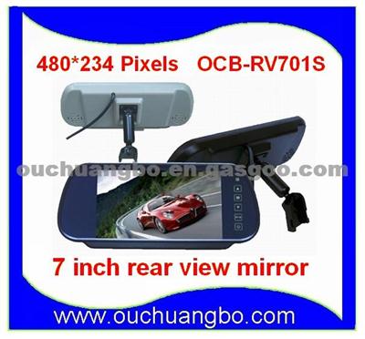 7 Inch Rear View Mirror Monitor With LCD Touch Screen Control Mode