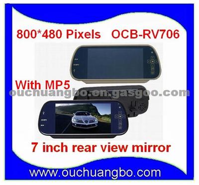 7 Inch Rear View Mirror Monitor With MP5 Multimedia,MP3 /WMA