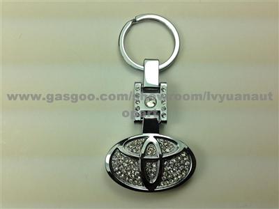 Toyota Car Key Chain Rhinestone Crystal Double Sized