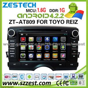 ZESTECH Multipoint Capacitive Screen Pure Android Car Media For Toyota Mark X Gps Navigation MCU 1.6G Dual Core 1GB 3g Wifi OBD2