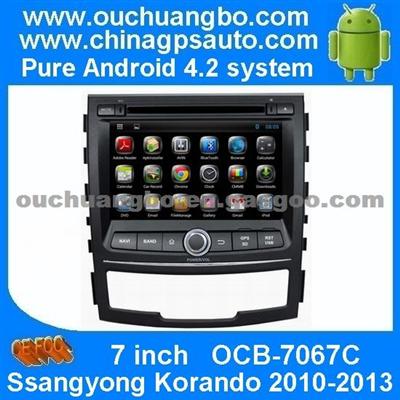 Ouchuangbo Android 4.2 DVD Player Navi Stereo Multimedia For Ssangyong Korando 2010-2013 With Digital Dual Zone