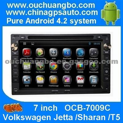Ouchuangbo Android 4.2 In Car Dvd Autoradio GPS Satnav For Volkswagen Jetta /Sharan /T5 With A9 1.6GHz Rockchip 3066 RAM