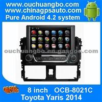 Ouchuangbo Android 4.2 HD Car DVD 3G GPS Navi Radio RDS Player Toyota Yaris 2014 With MP3 /WMA /AAC /RM /LFAC Etc