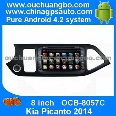 Ouchuangbo 100% Pure Android 4.2 OS Dvd Player Pc GPS Navigation Video System Kia Picanto 2014