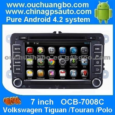 Ouchuangbo Android 4.2 Dvd Radio For Volkswagen Tiguan /Touran /Polo With GPS Navi,Bluetooth,IPod,RDS