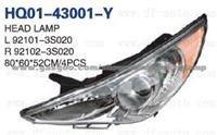 HYUNDAI SONATA 2011 Head Lamp 92102-3S020 92101-3S020