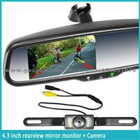 Buick Audi Car Rear View Mirror With 4.3 Inch Monitor And Backup Camera