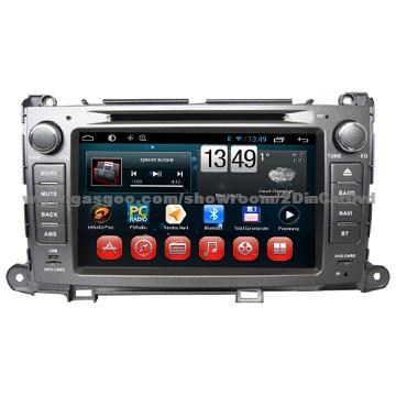 Toyota Sienna 2 Din Central Multimedia Gps Dual Core System With DVD VCD CD Player For Car