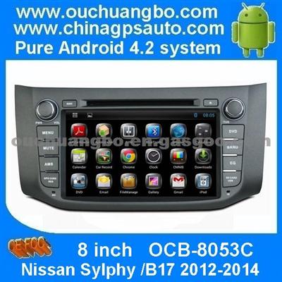 Ouchuangbo Android 4.2 Car GPS Navi Radio DVD For Nissan Sylphy /B17 2012-2014