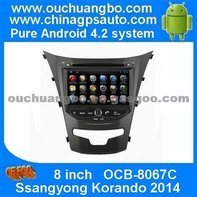 Ouchuangbo Android 4.2 Auto Multimedia Kit DVD Player For Ssangyong Korando 2014