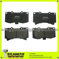 15240794 Auto Front Brake Pads For Chevrolet Hummer H3 3.5L 2005