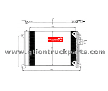 41214450 600x440x16mm Intercooler IVECO Stralis