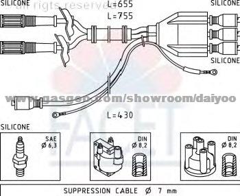 Ignition Cable Kit 4380722 For FIAT